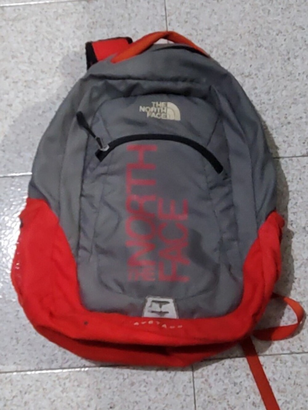 The North Face Gray and Red Men's Backpack - Hayatack Daypack